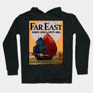 Imperial Airways Travel to the Far East Print Hoodie